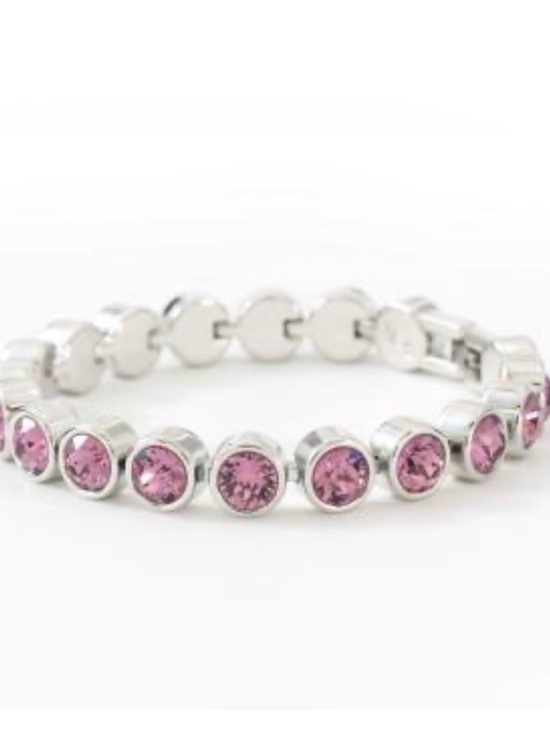 Touchstone Crystal Jewelry - Touchstone Crystal Ice Bracelet in Pink Iris